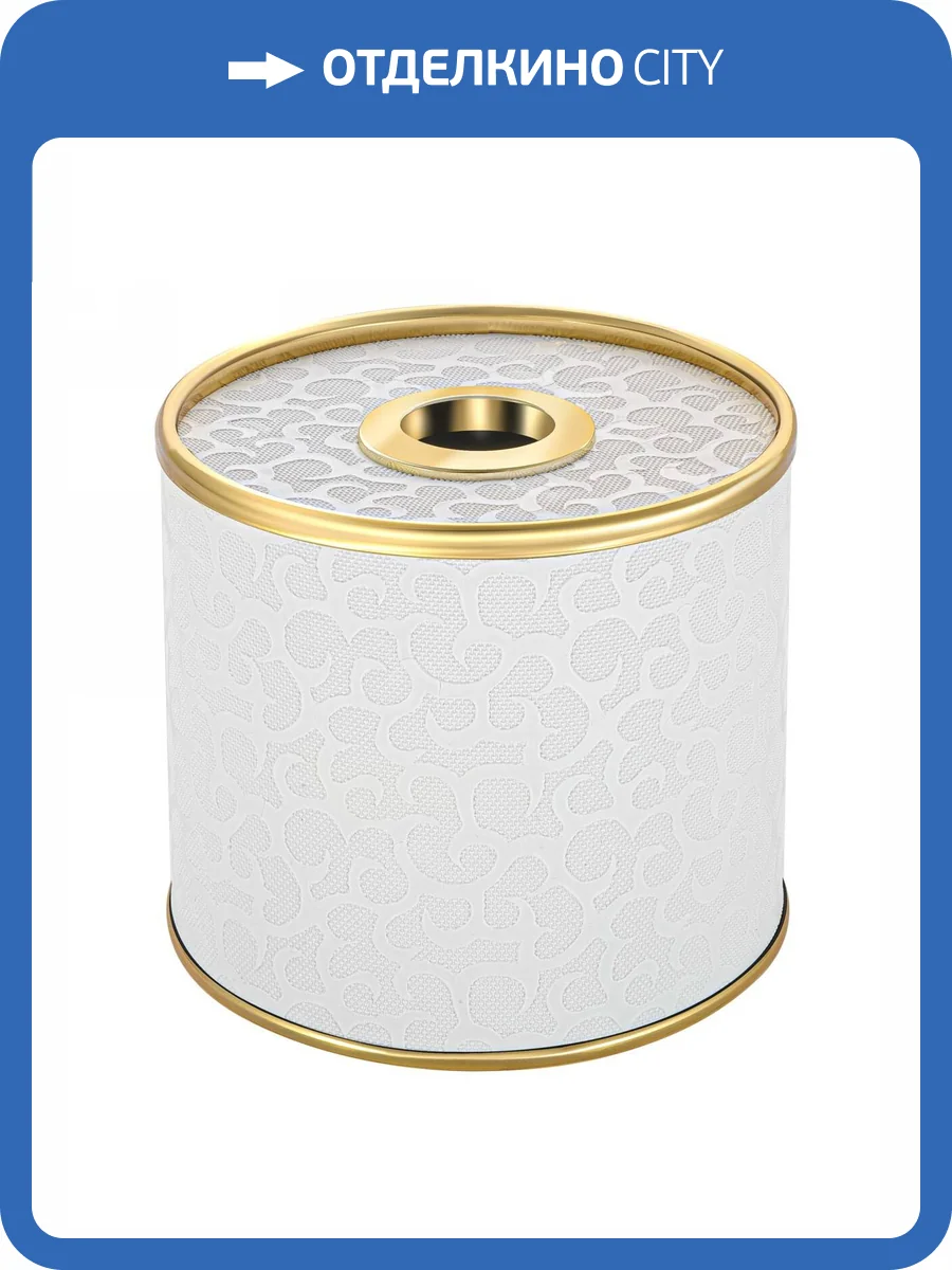 Бокс для салфеток Geralis S-FWG flower белая, кант золото фото 4