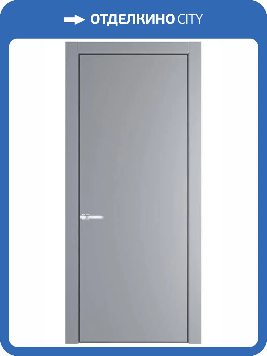 Межкомнатная дверь Profil Doors 1 PA полотно Смоки, профиль серая ночь 800x2000 фото 2