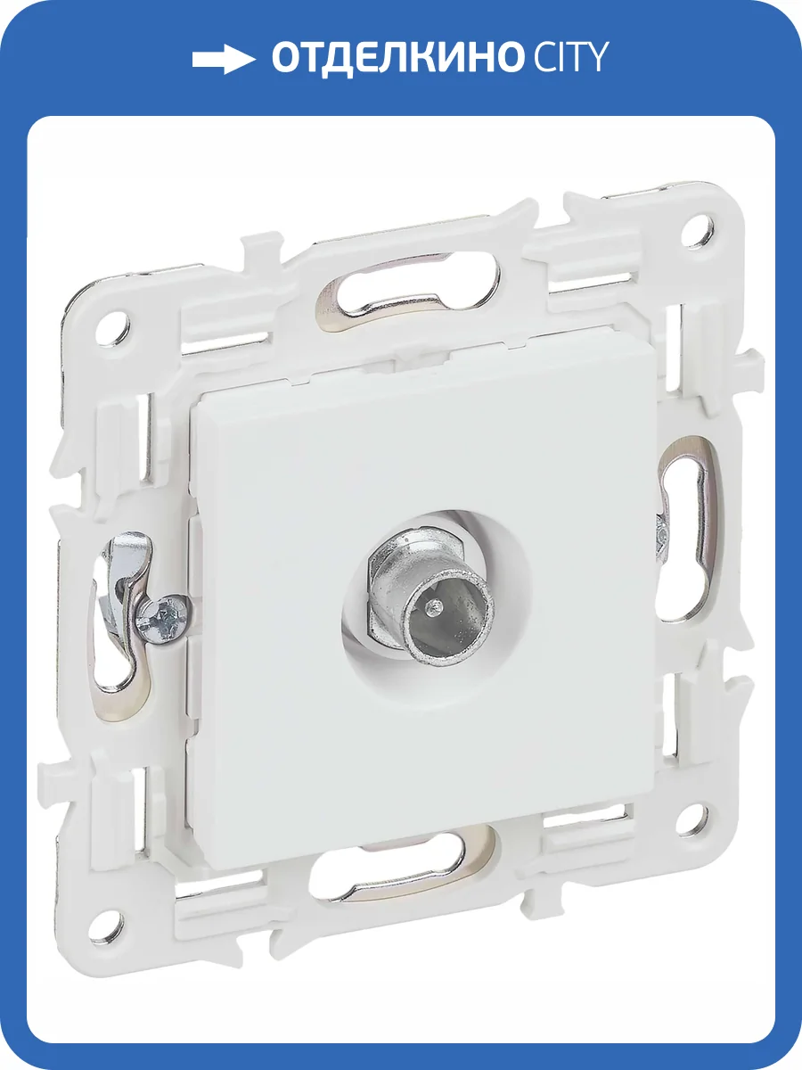 ТВ-розетка проходная IEK Skandy SK-A10-P-K01 арктический белый фото 7
