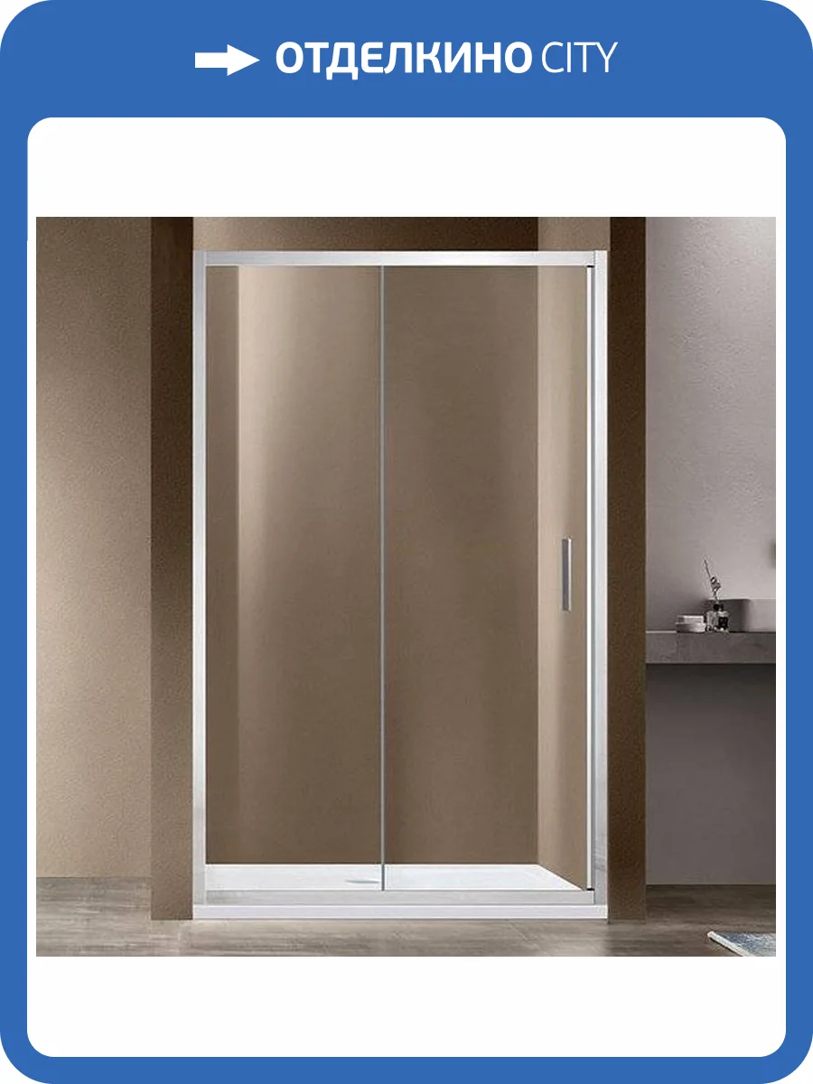 Душевая дверь в нишу Vincea Garda VDS-1G150CL 150 см, профиль хром, стекло прозрачное фото 7