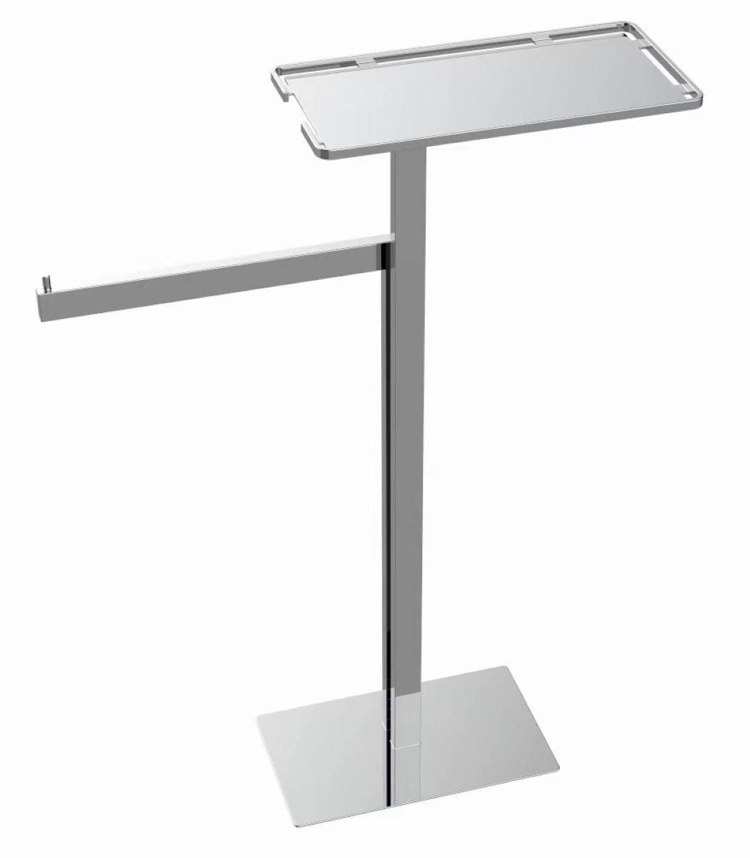 Стойка Boheme 10952-CR с полкой и полотенцедержателем, Chrome