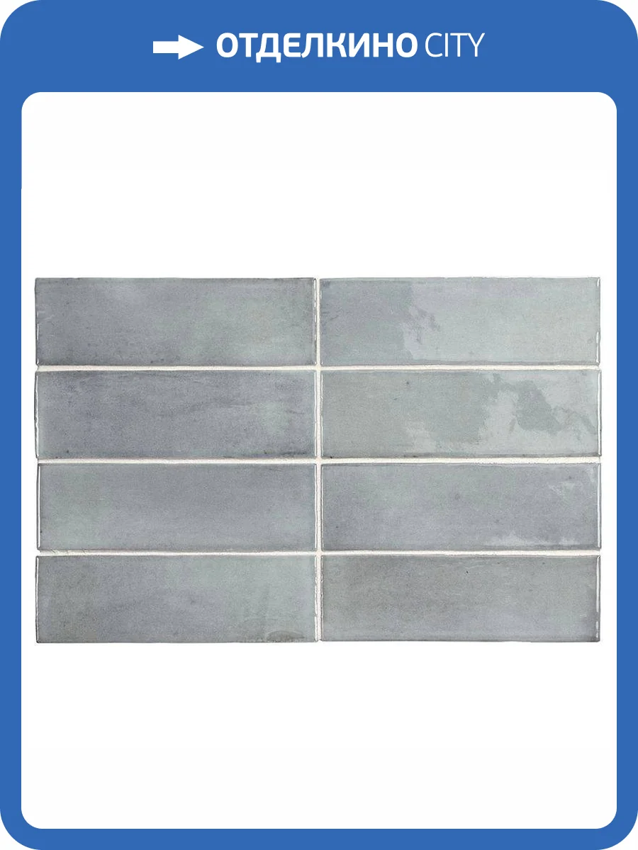 Керамическая плитка Equipe Coco 27987 Blue Grass Glossy 5x15 фото 3