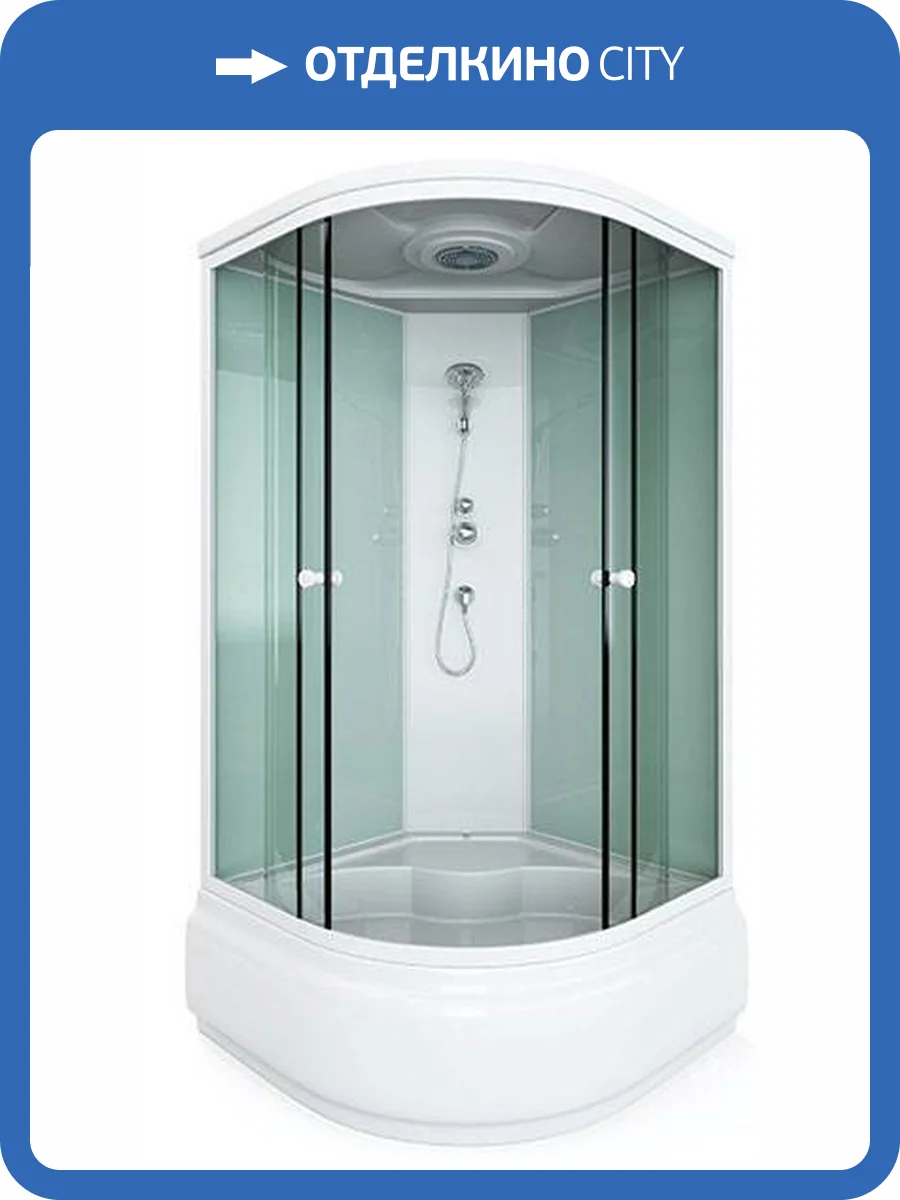 Душевая кабина Arcus Style S-23 100x100x215, двери - матовые фактурные, задние стекла - белые матовые фото 3