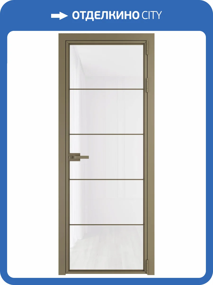 Межкомнатная дверь Profil Doors 5 AX цвет профиля Шампань, стекло безопасное 6 мм белый триплекс 800x2000 фото 2