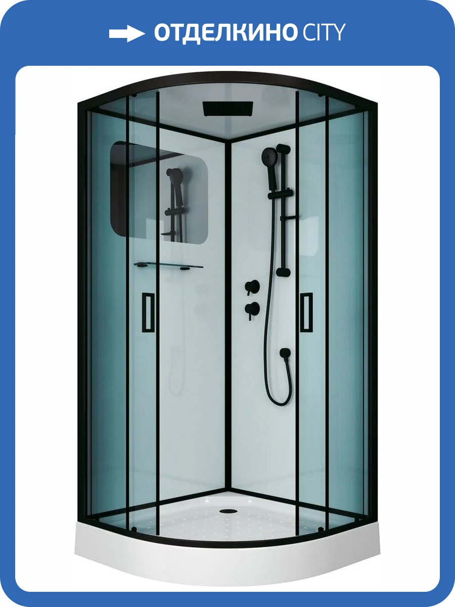 Душевая кабина Niagara Premium NG-6901-01 BLACK 90х90х210 черная, с низким поддоном фото 4