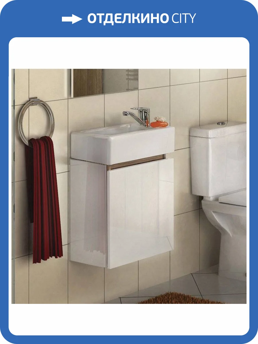 Тумба с раковиной AQUATON Эклипс М светлый эбони L фото 11