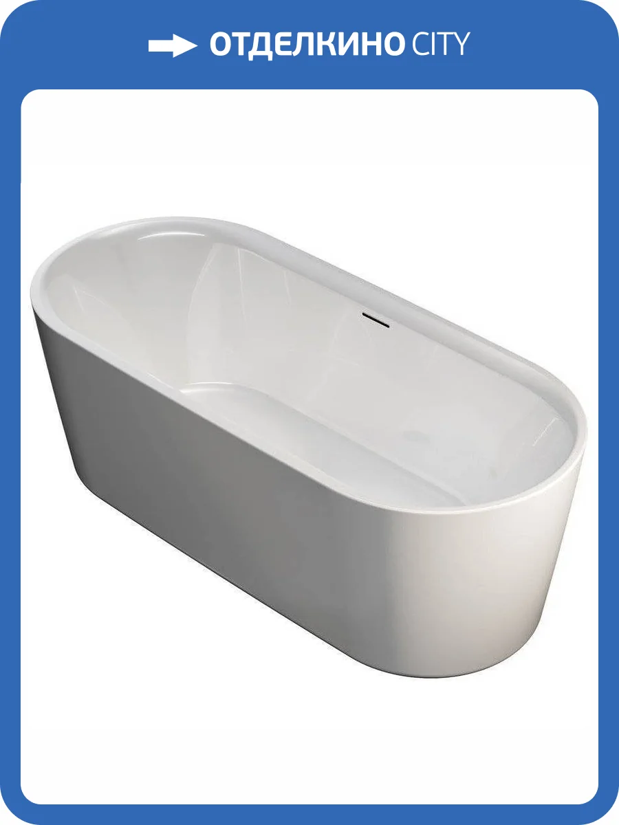Акриловая ванна Riho Bathtubs Modesty velvet Fall B090005105 170x76 хром, белая матовая фото 5