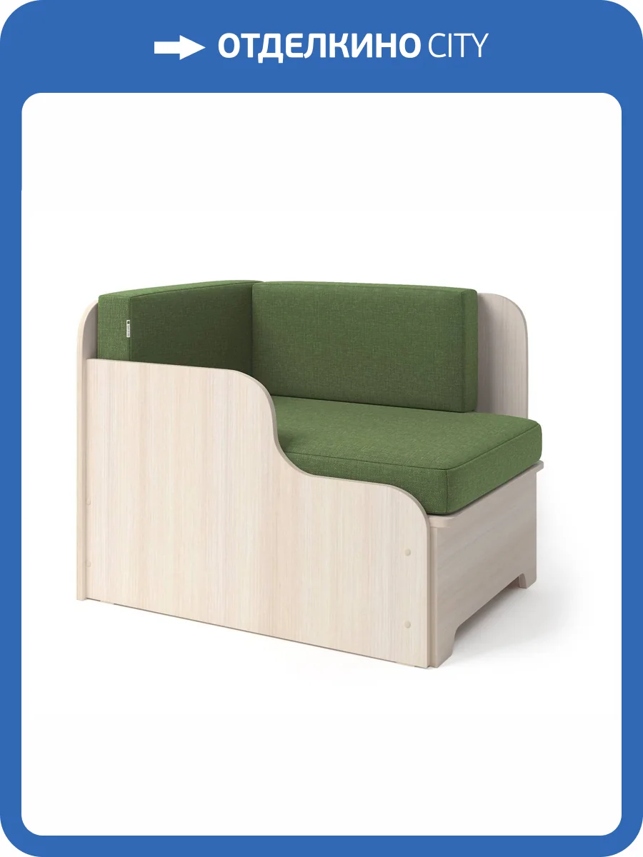 Кушетка Шарм-Дизайн Мелодия 104210723 детская, левый зеленый фото 5