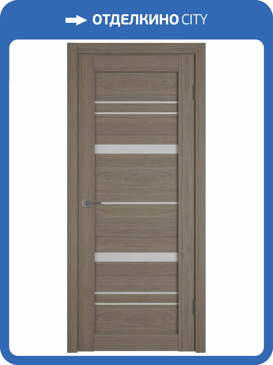 Межкомнатная дверь Владимирская Фабрика Дверей Atum Pro 25 Brun Oak стекло White Cloud 700x2000 фото 2
