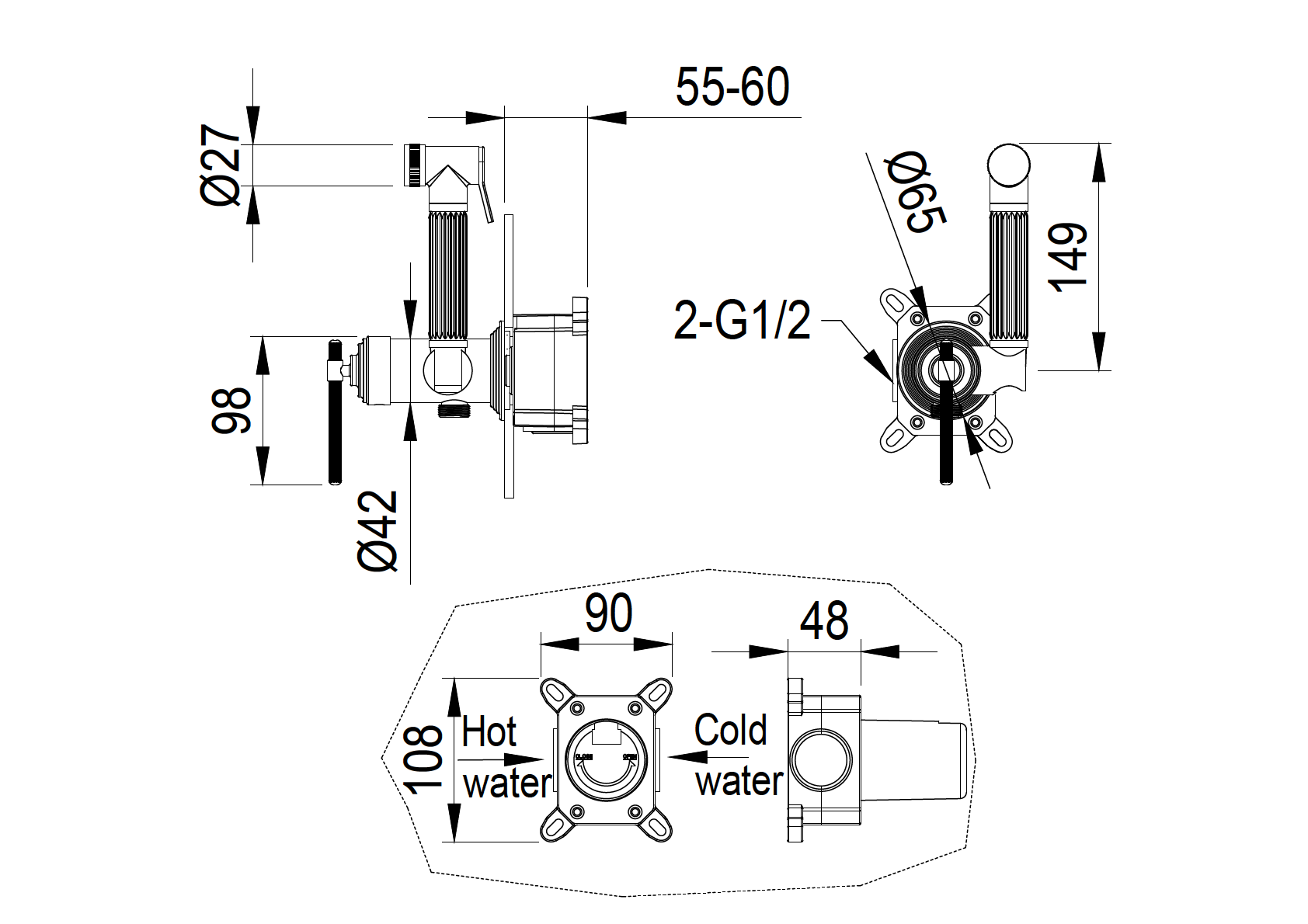 Гигиенический душ Boheme Eterna 177-NB Nickel Brush фото 2