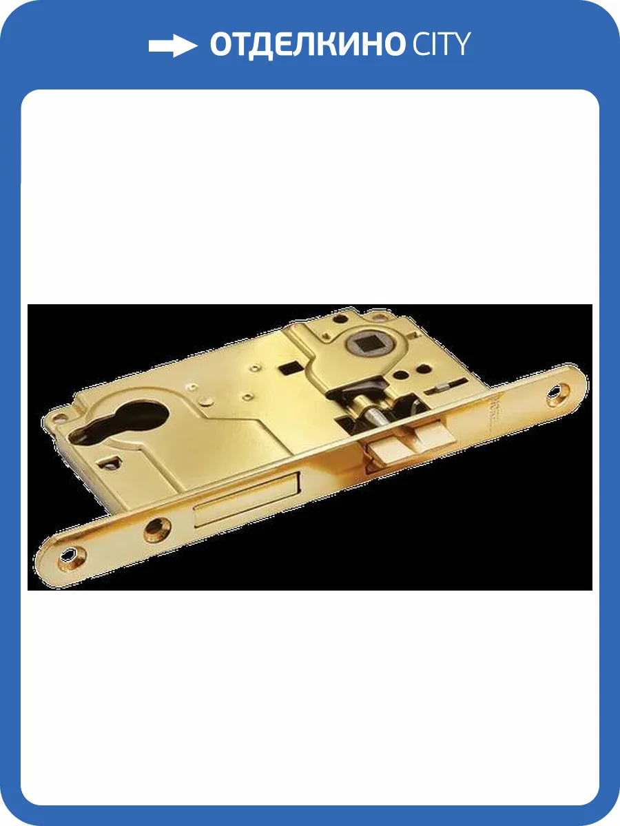 Замок с ригелем под цилиндр Morelli L1885 PG золото фото 2