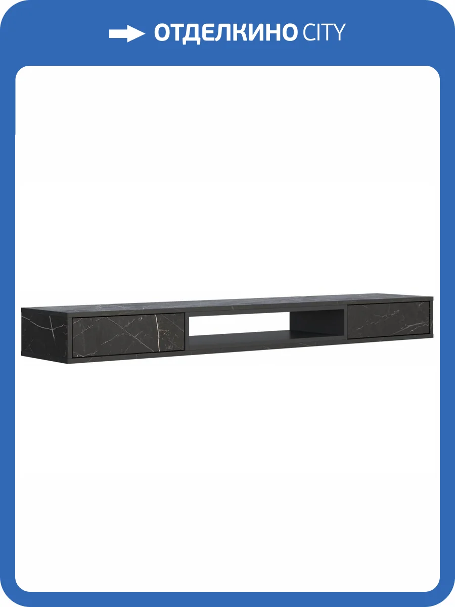 ТВ тумба Woodville Делора 674712 файерстоун / черный фото 5