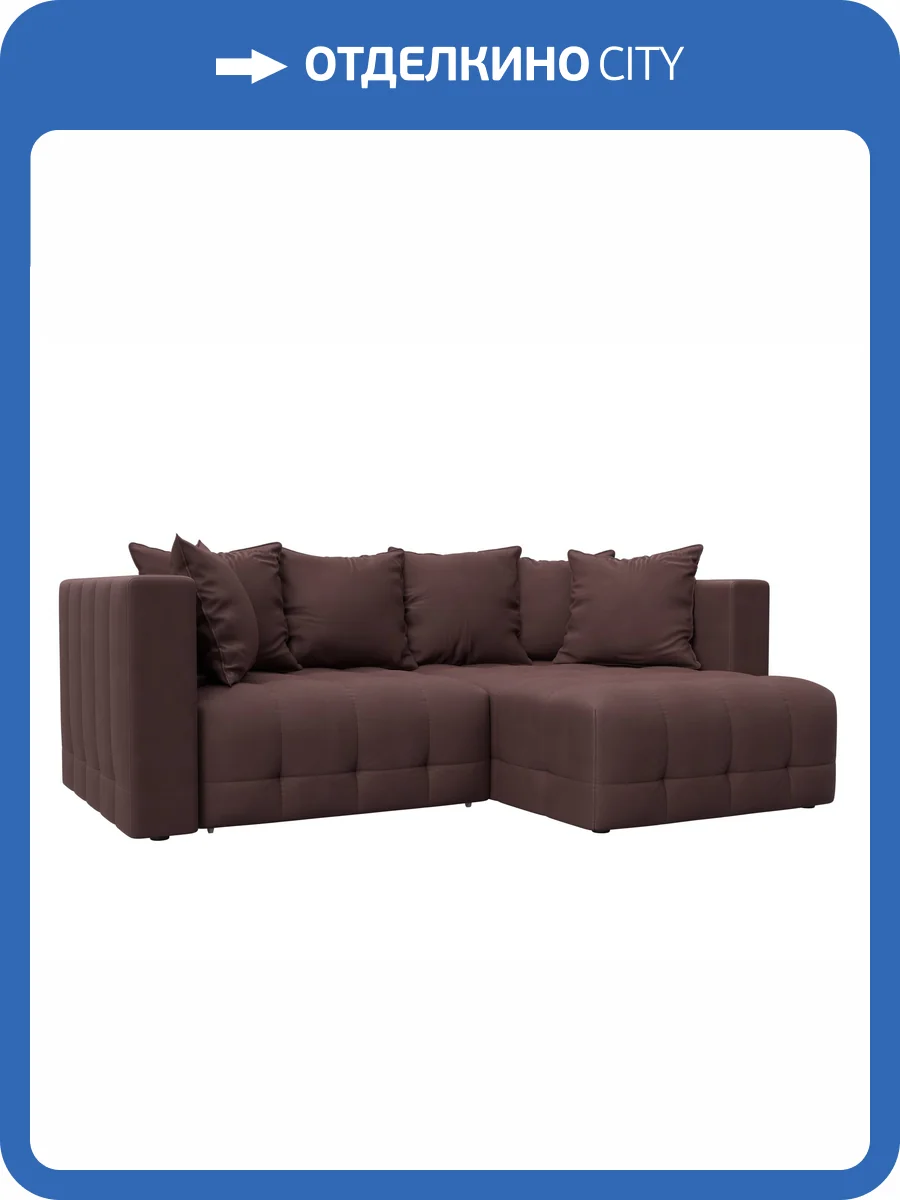 Диван угловой Лига Диванов Лига-052 НПБ 128814 JOLY 09 бордовый, угол универсальный фото 9