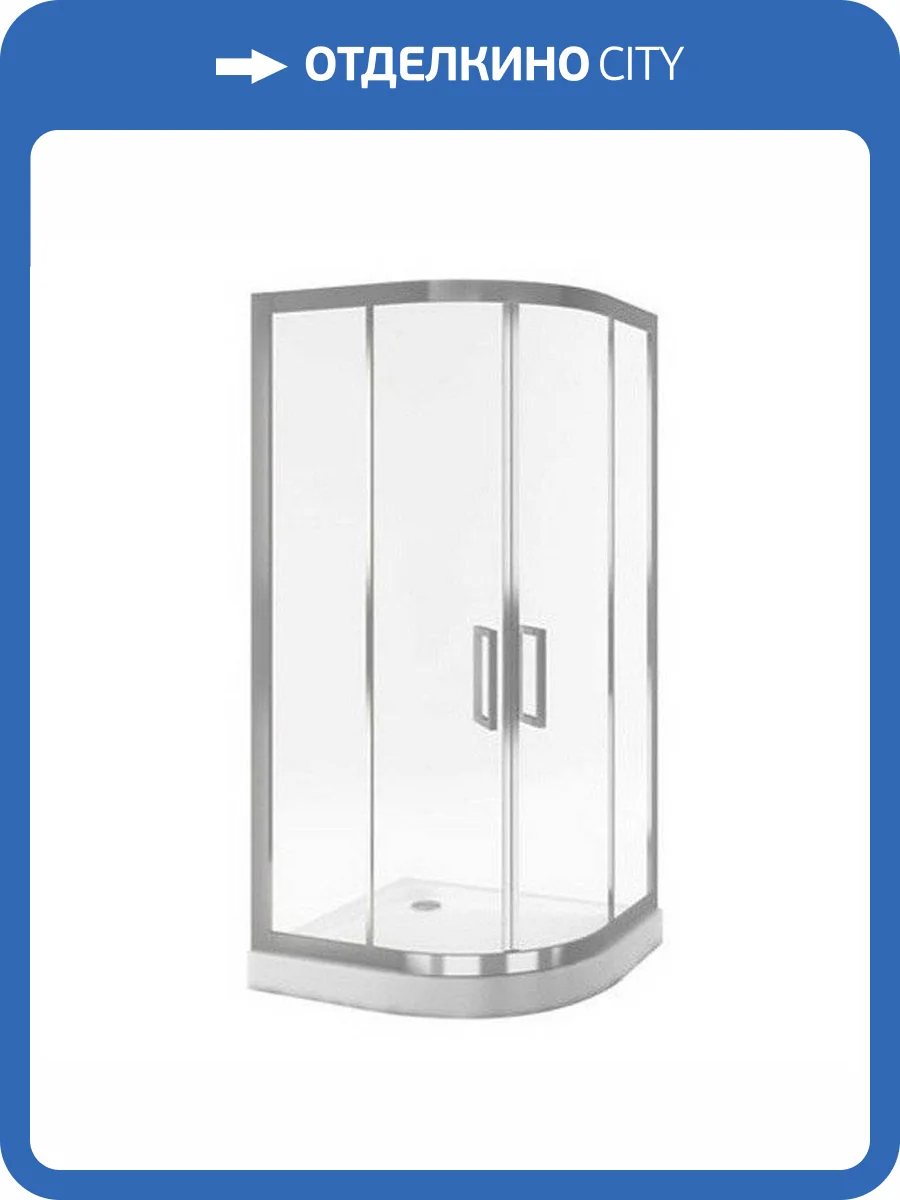 Душевое ограждение EXCELLENT Серия 600 90х90 полукруг (хром) фото 6