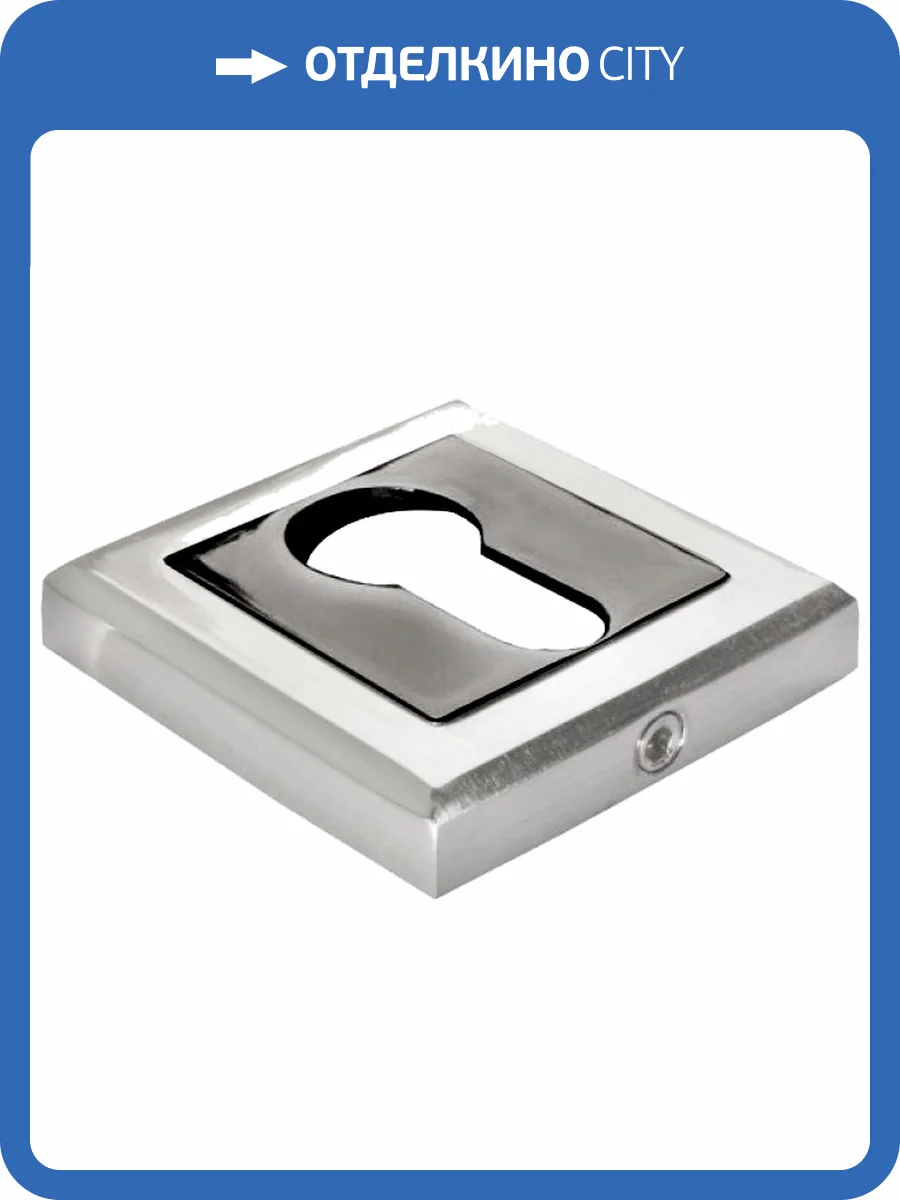 Накладка на цилиндр Morelli MH-KH-S (квадратная) MH-KH-S SN/BN (Белый никель/черный никель) фото 2