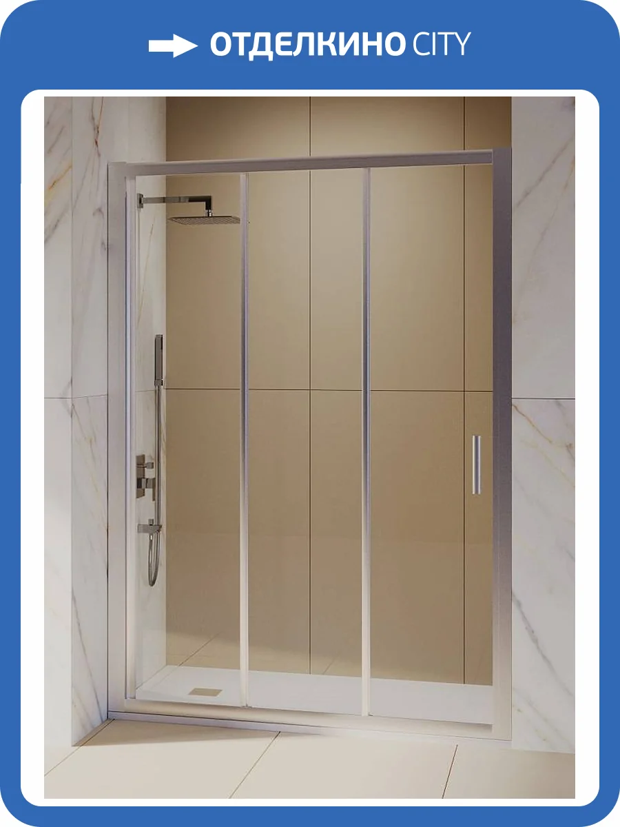 Душевая дверь в нишу RGW Classic CL-111 410911108-11 профиль хром, стекло прозрачное, 80x185 фото 5