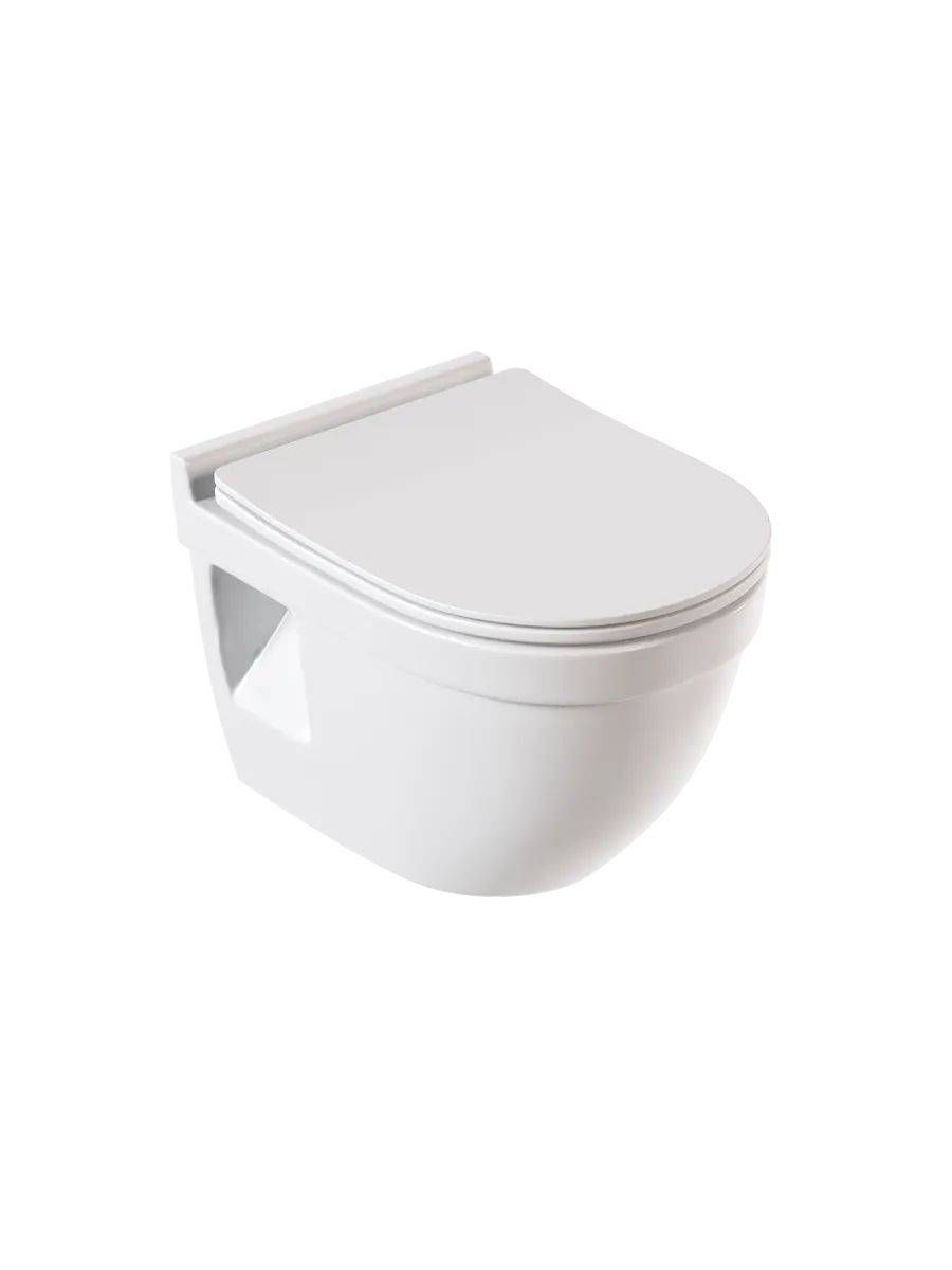 Унитаз подвесной Watersense Nancy Pro W00162 безободковый, сиденье микролифт фото 10