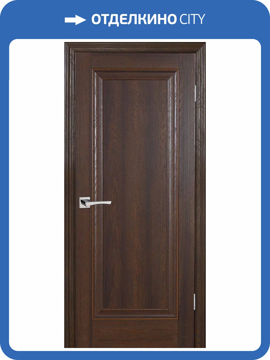 Межкомнатная дверь Profilo Porte экошпон PSB-26, глухая, дуб оксфорд темный 550x1900 фото 2