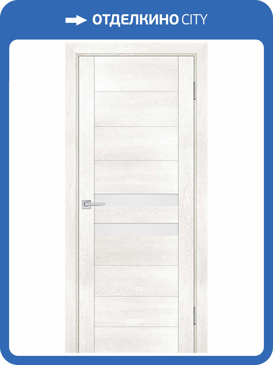 Межкомнатная дверь Profilo Porte экошпон PSN-4, остеклённая, бьянко антико, лакобель белый 600x2000 фото 2