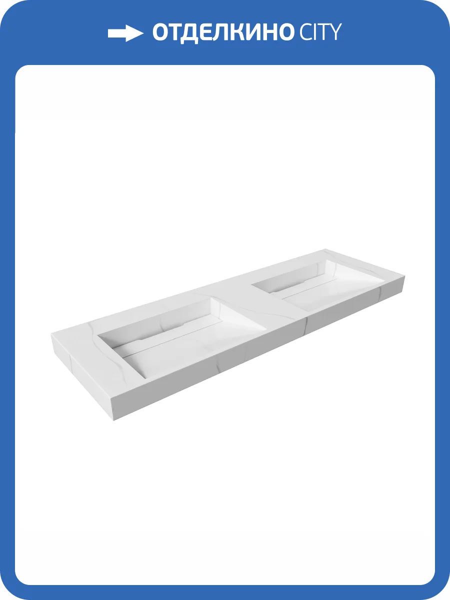 Раковина Armadi Art Flat 859-140-CLCT Calacatta моноблок, 140 см фото 6