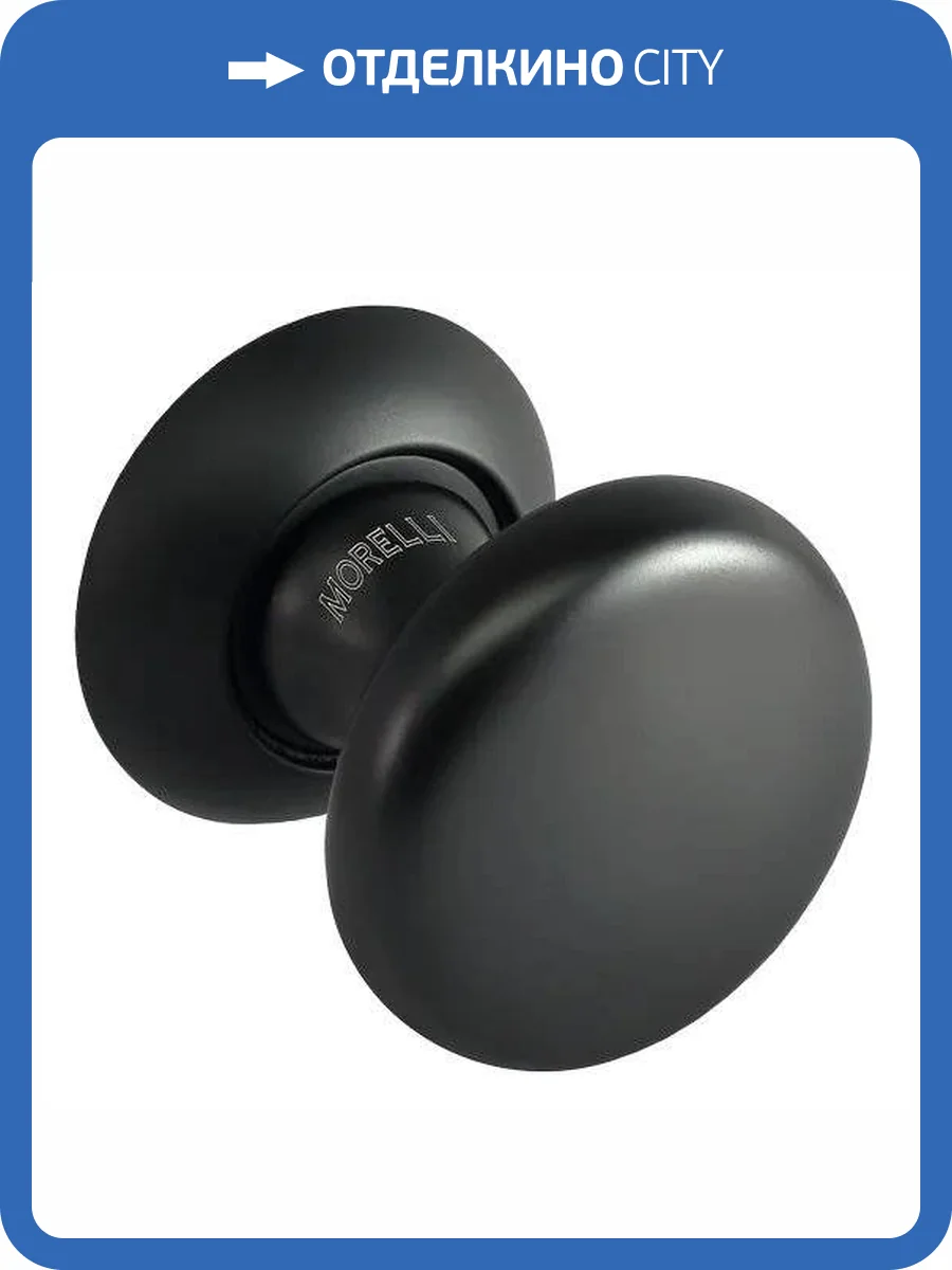 Дверная ручка Morelli FOSTER MHR-1 BL черный, круглая, на розетке фото 3