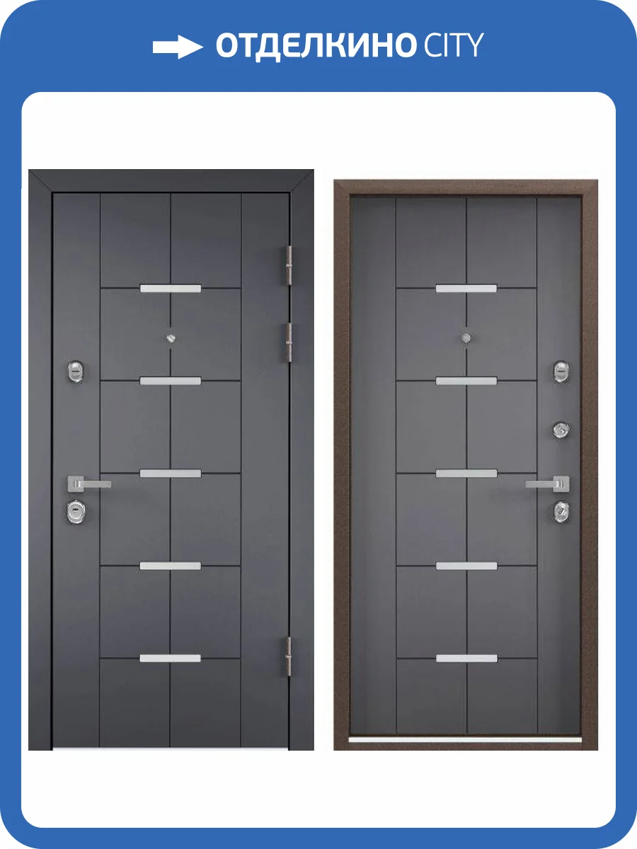 Входная стальная дверь Torex PROFESSOR-4+ 02 PP 221757 ПВХ Оскуро/ПВХ Холст вулканический 2000x880 фото 2