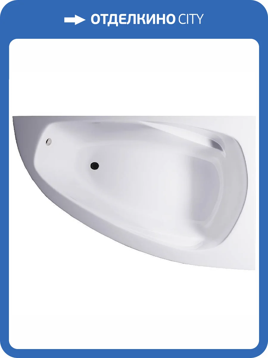 Ванна из искусственного камня Астра-Форм Тиора 01010028 154.5x105 правая, белая глянцевая фото 9