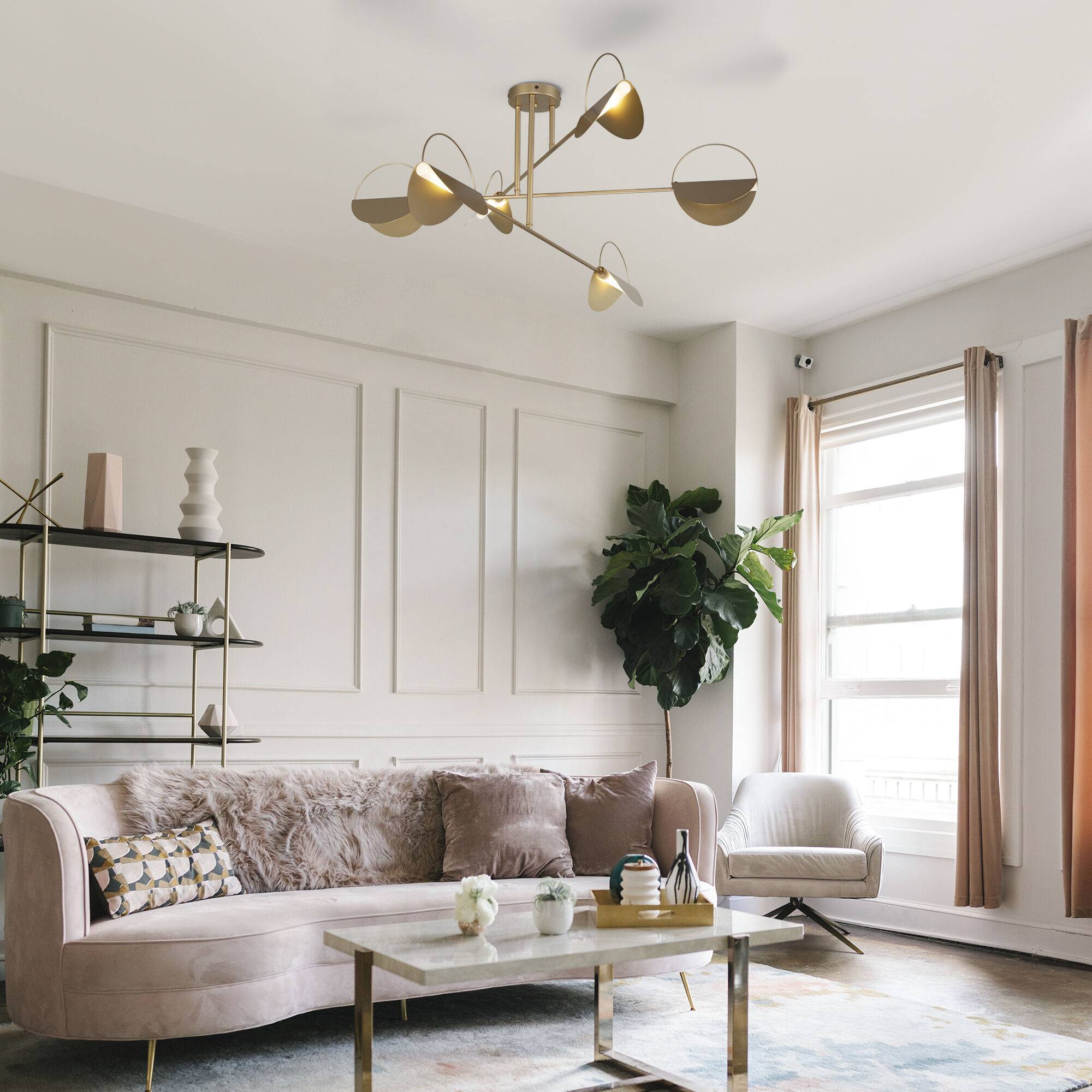 Потолочный светильник Eurosvet Grazia 70148/6 золото Smart фото 4