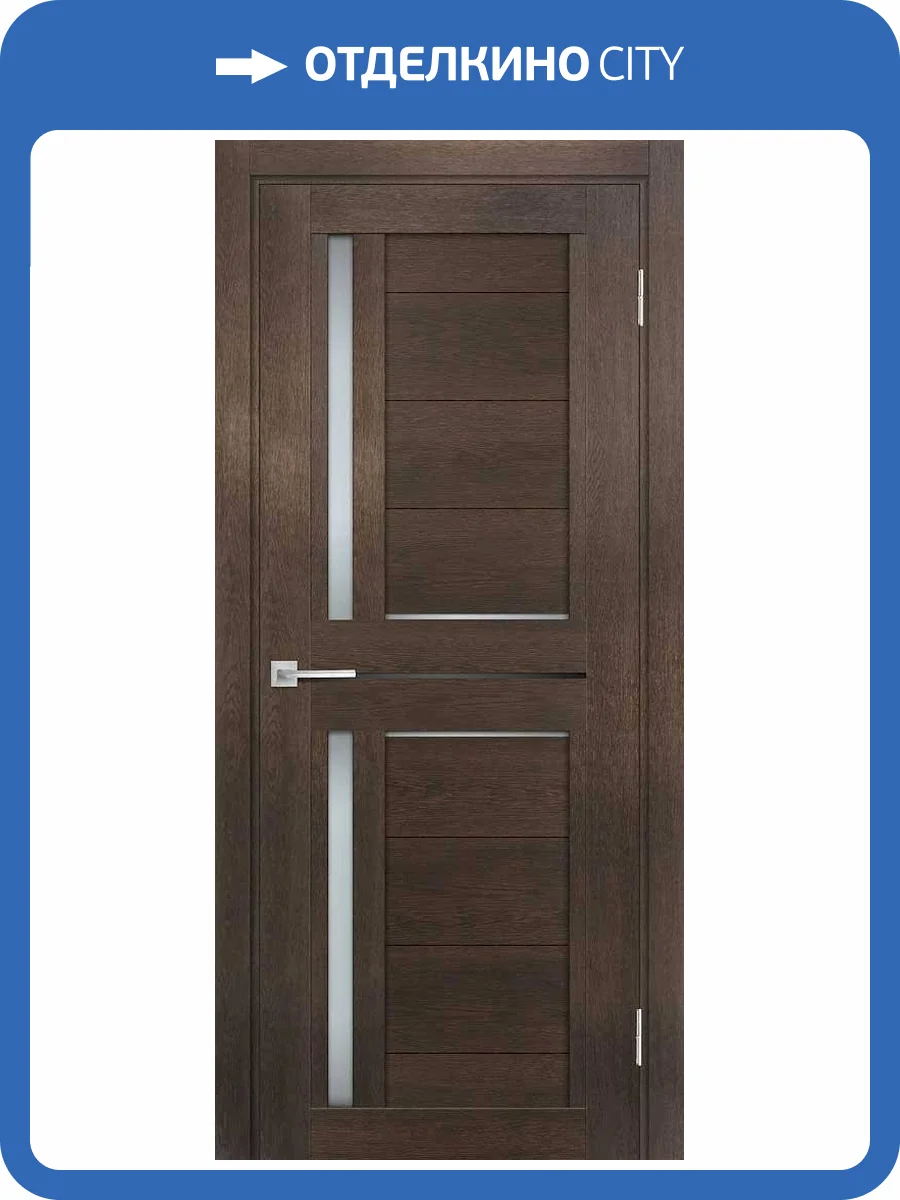 Межкомнатная дверь экошпон Мариам Техно 804, остекленная, фреско 600x2000 фото 2