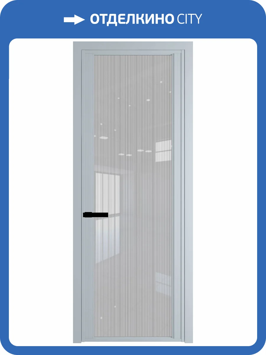 Межкомнатная дверь Profil Doors 2 AGP цвет профиля Серебро, стекло безопасное 6 мм страйп 600x2000 фото 2