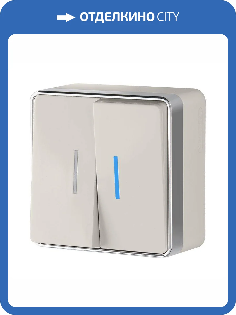 Выключатель двухклавишный с подсветкой Werkel Gallant W5020103 фото 3