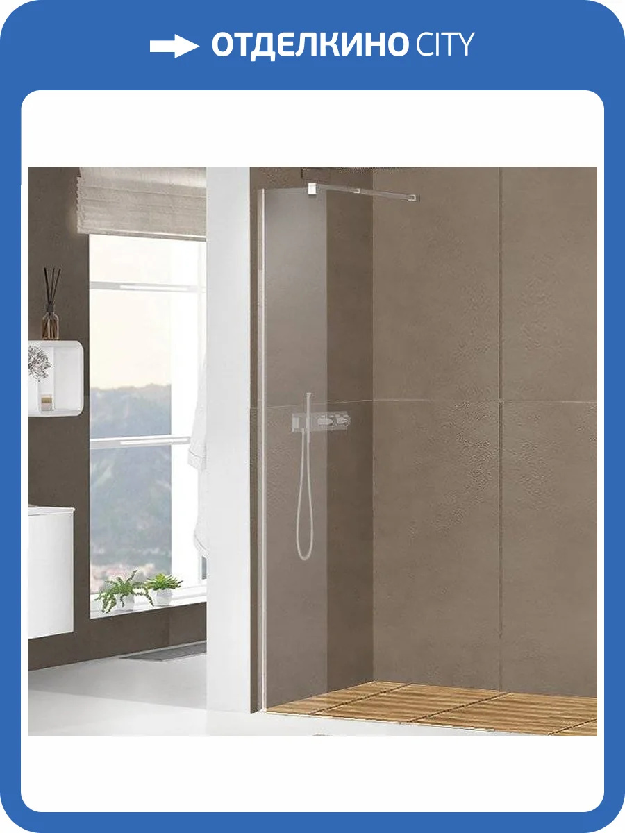 Душевая перегородка Cezares Liberta-L-1-25-GR-Cr профиль хром, стекло графит фото 5