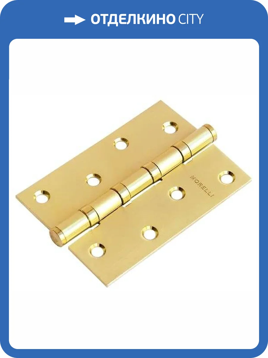 Петля карточная Morelli MSN 100X70X2.5-4BB SG матовое золото, с подшипником фото 3