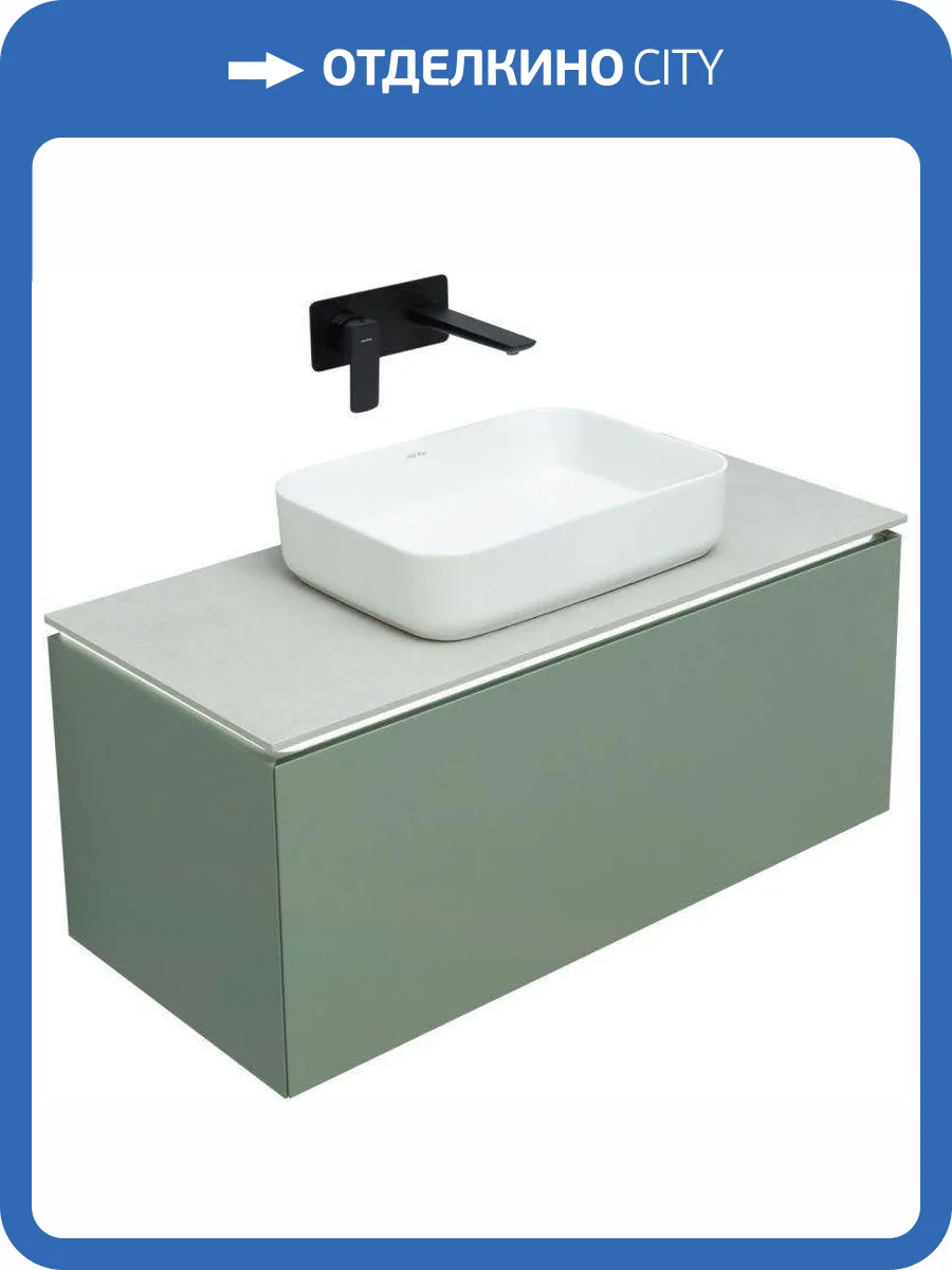 Тумба под раковину Allen Brau Infinity 1.21004.CGM олива матовый, 100 1+1 фото 5