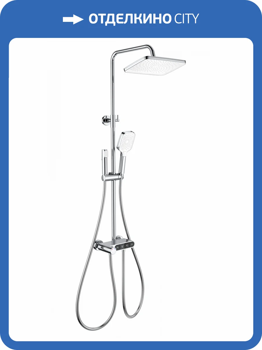 Душевая стойка Wonzon & Woghand WW-B3112-CR хром, с термостатом фото 3