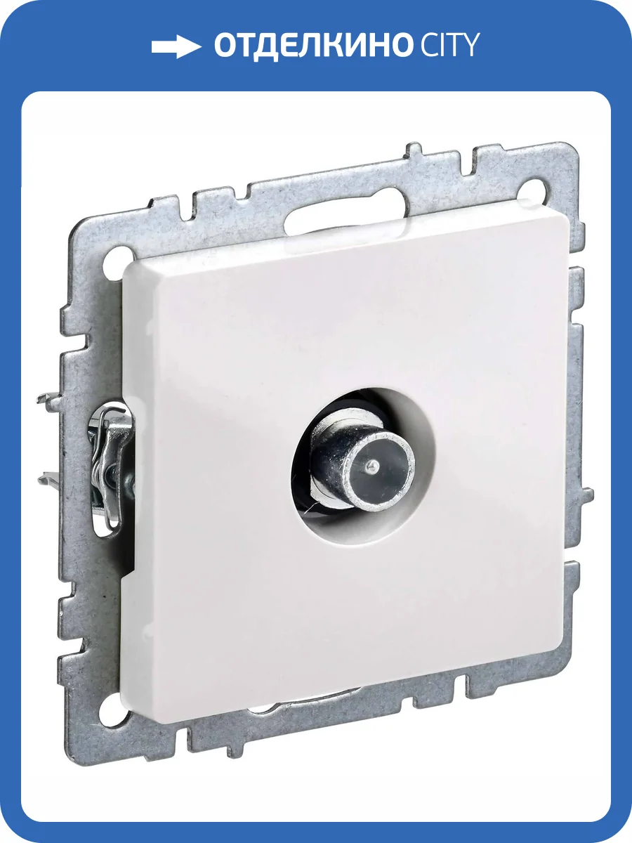 ТВ-розетка проходная IEK Brite BR-A10-P-K01 белый фото 8