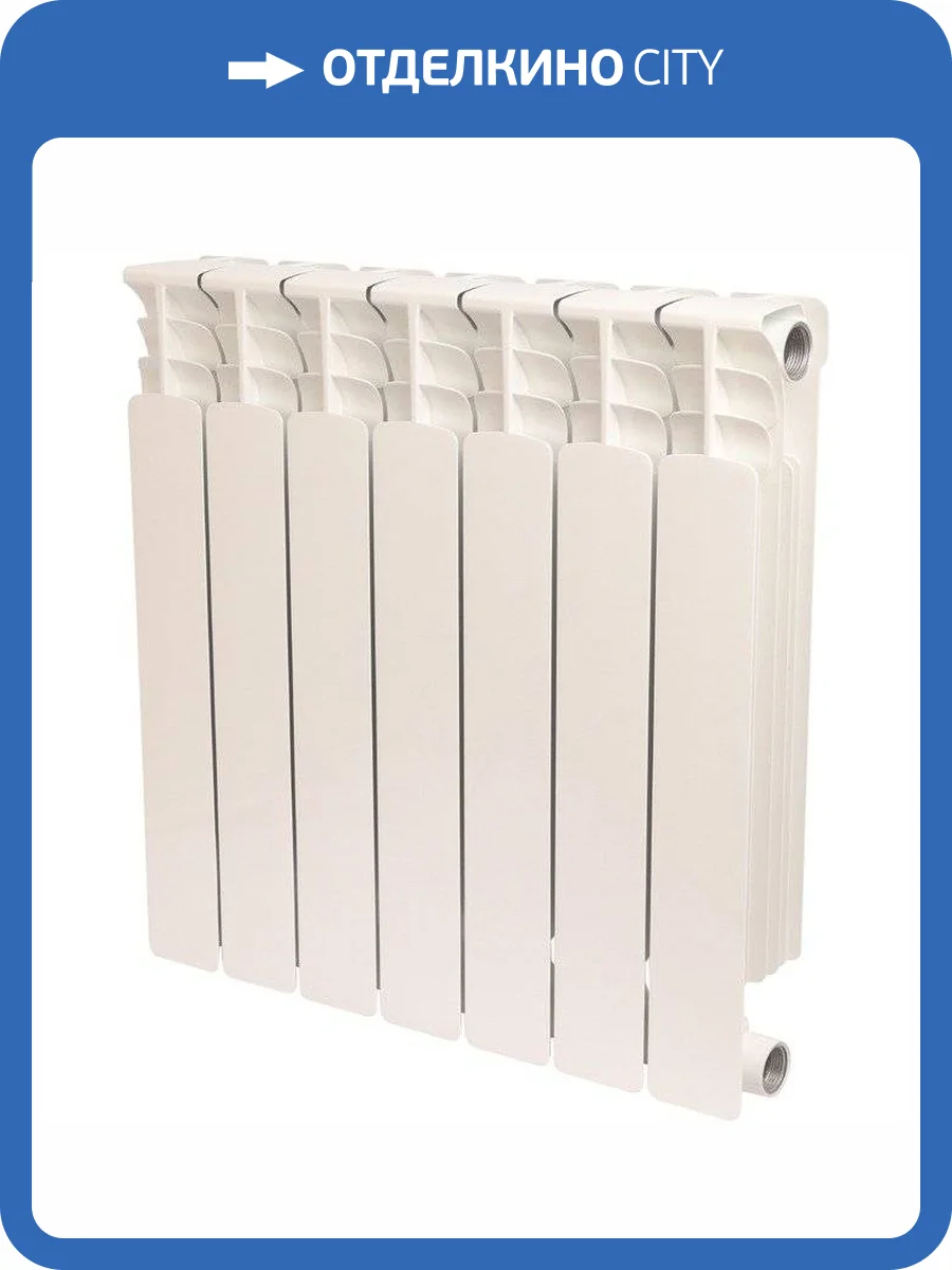 Биметаллический секционный радиатор отопления Stout Space 500 / 7 секций фото 4