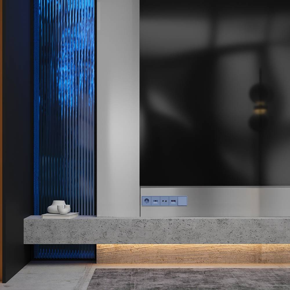 Лицевая панель для акустической розетки Voltum S70 VLS001515 деним фото 6