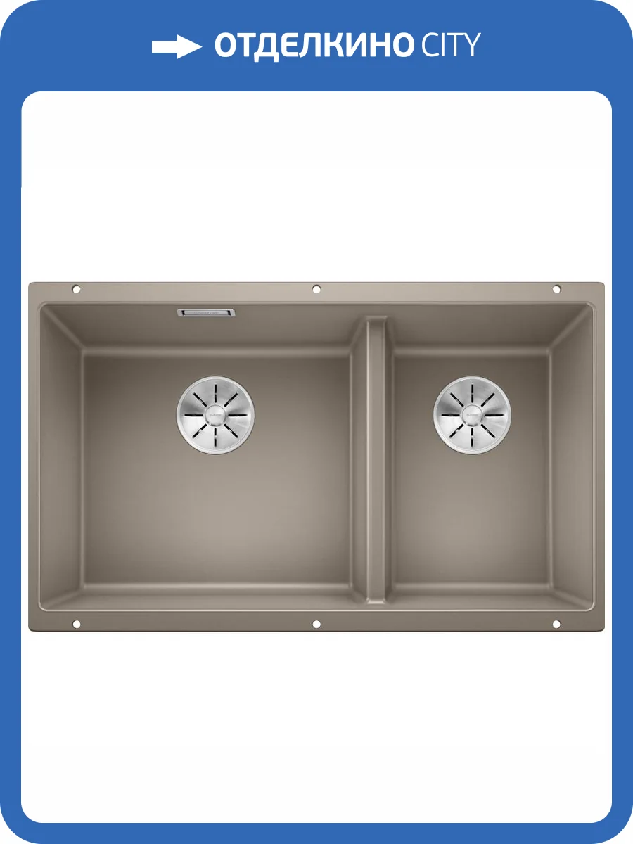 Мойка кухонная Blanco Subline 430/270-U 523158 серый бежевый фото 5