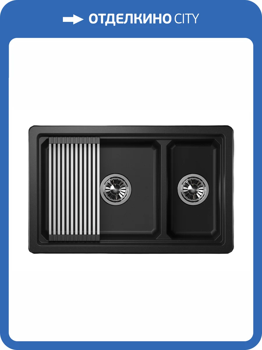 Мойка кухонная Granula Kitchen Space KS-7304U шварц фото 9