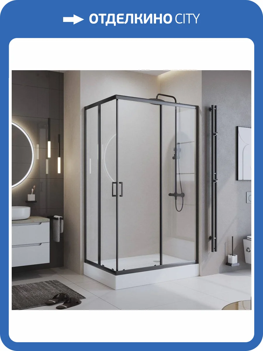 Душевой уголок BelBagno UNO-195-AH-2-120/100-CH-CR хром фото 9