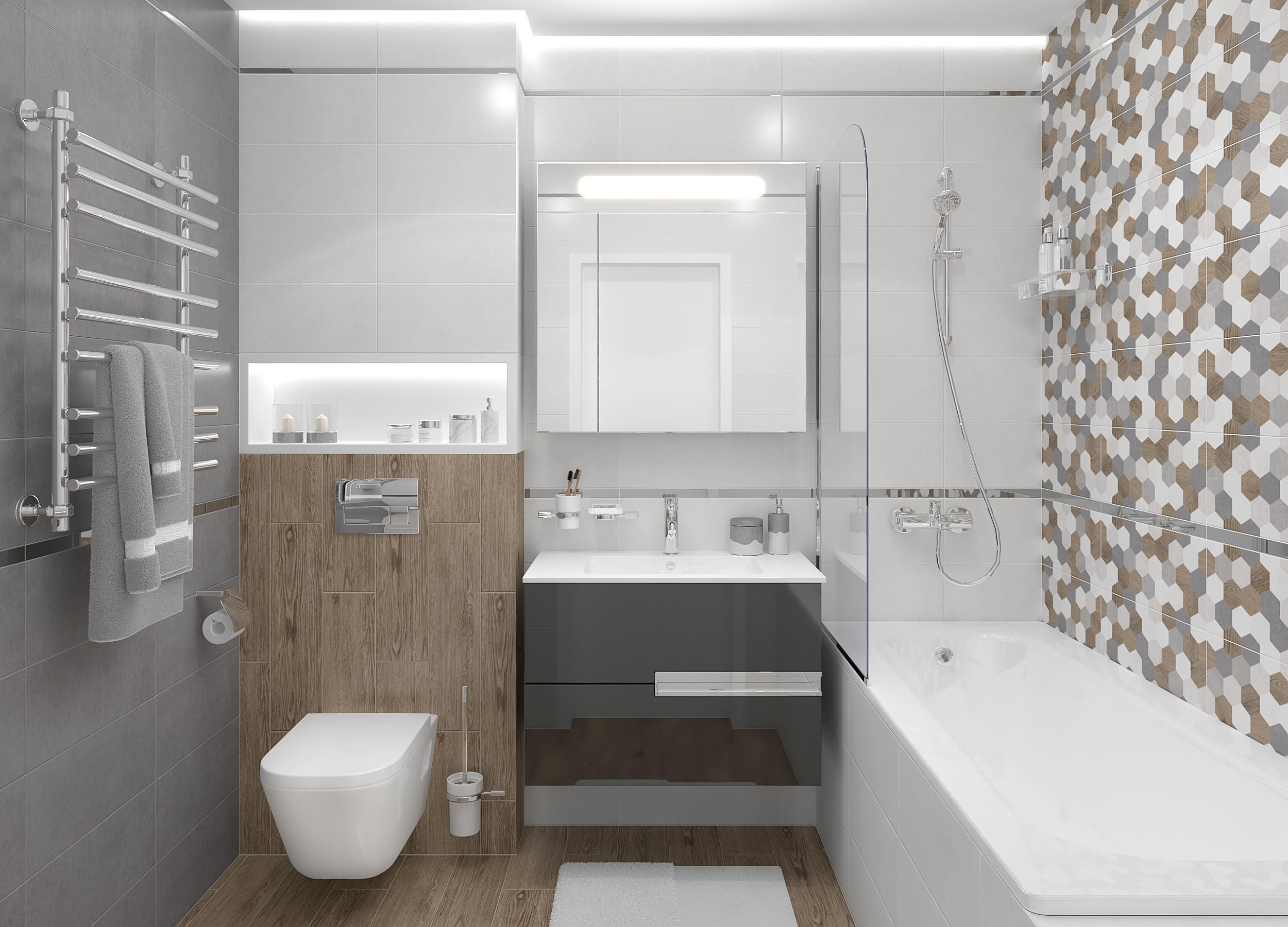Laparet Betonhome мозаика серый фото 2