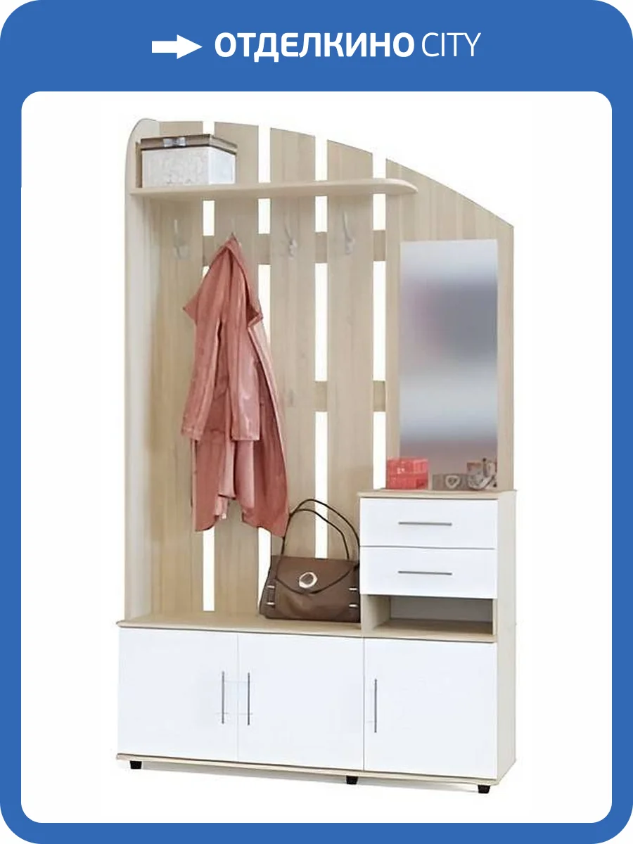 Стенка для прихожей Сокол ВШ-2.2 4680212006777, 4680212006784, 4680212001802, ШОВШ22дсб Дуб сонома/белый фото 4
