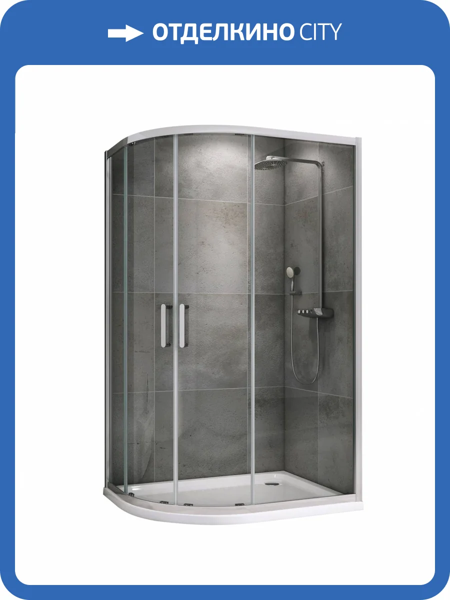 Душевой уголок Abber Schwarzer Diamant AG01180 Хром фото 6