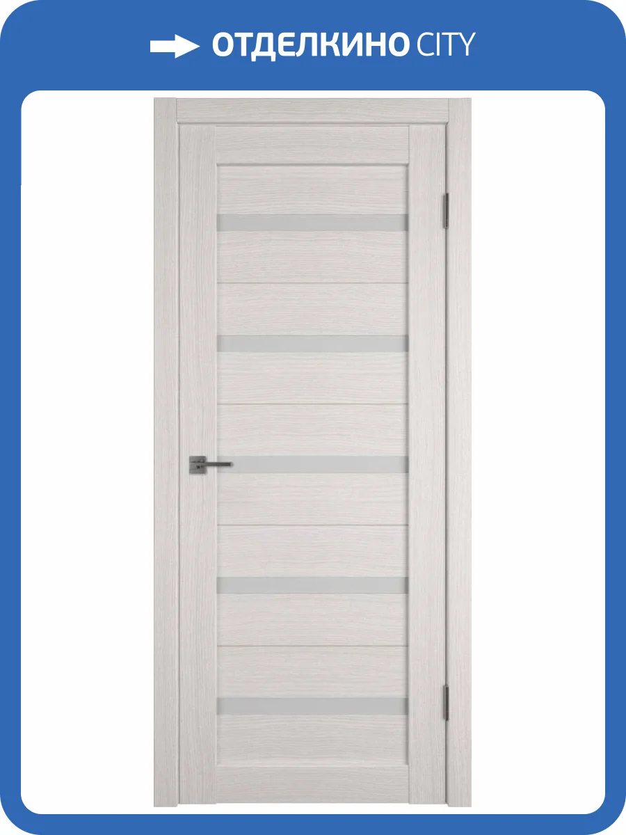 Межкомнатная дверь Владимирская Фабрика Дверей Atum 7 Bianco стекло White Cloud 800x2000 фото 2