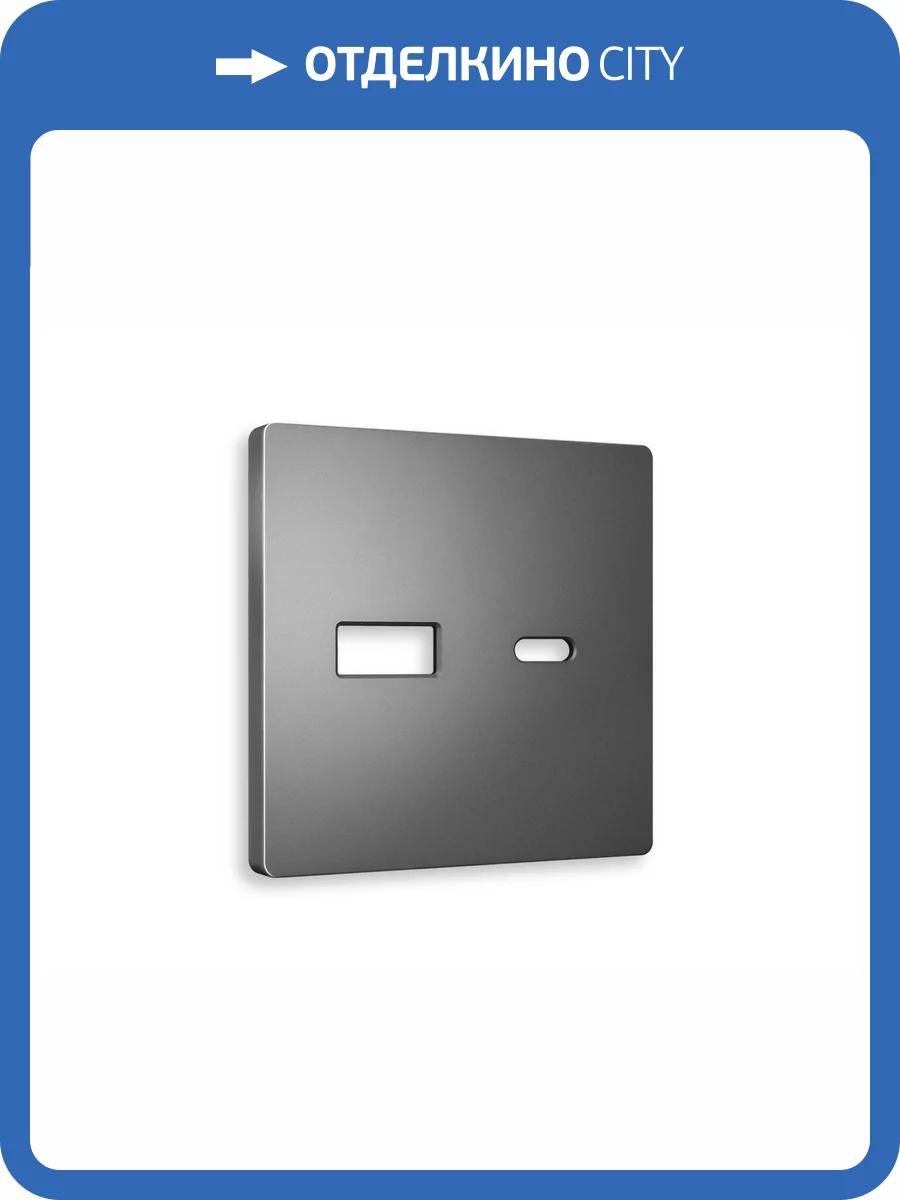 Лицевая панель для розетки 2USB A+C Ambrella Volt Alfa AP6610 антрацит серый фото 3
