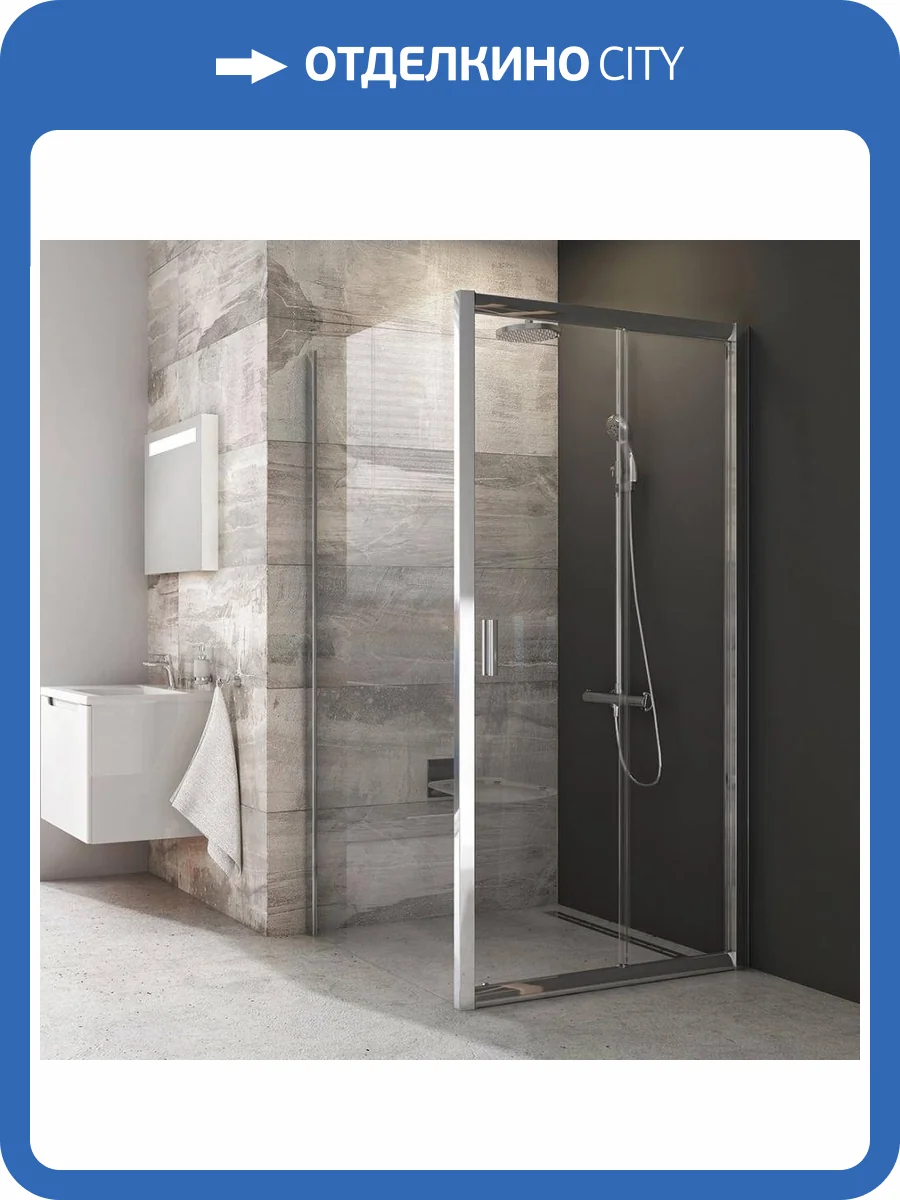 Боковая стенка Ravak BLPS-100 Transparent, профиль хром фото 3