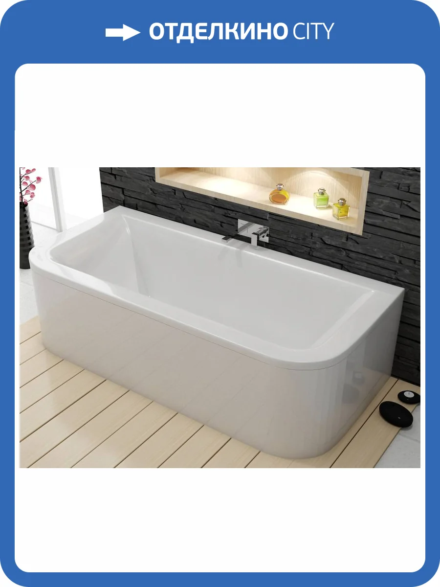 Акриловая ванна Vayer Options Гл000006810 без каркаса, 180x85 фото 7