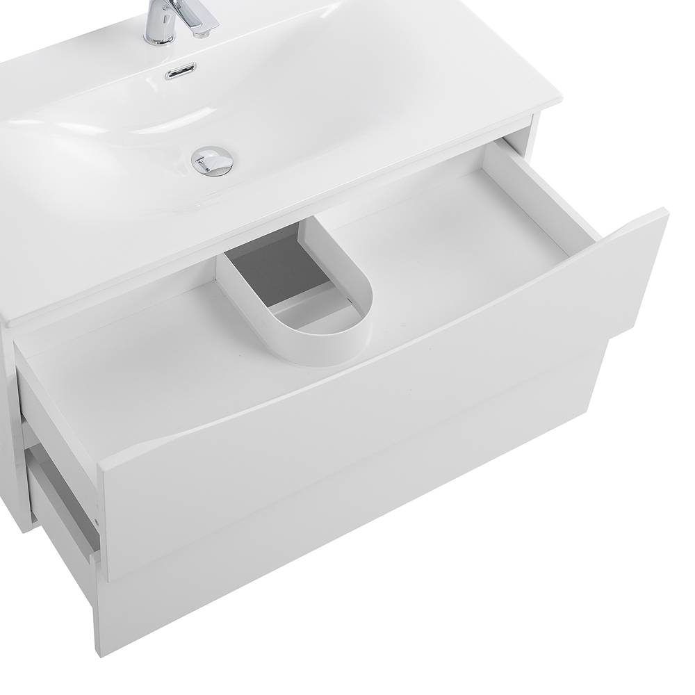 Тумба с раковиной BelBagno MARINO-CER-N 90 Bianco Lucido фото 5