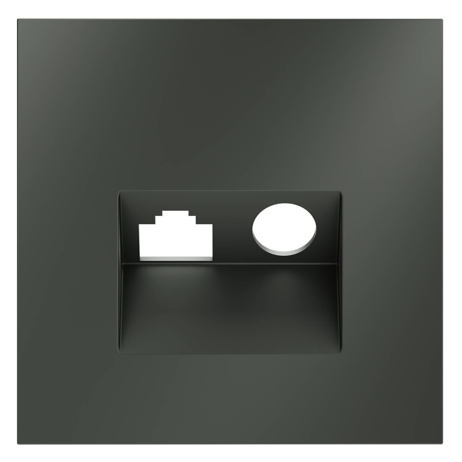 Лицевая панель для ТВ-розетки+Ethernet RJ45 Voltum S70 VLS002706 титан фото 2